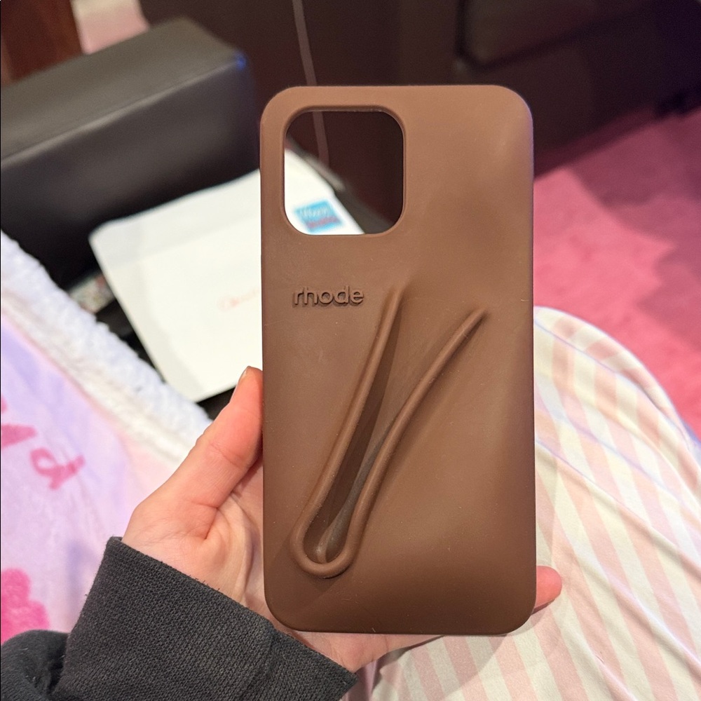 RHODE Chocolate Brown Phone Case the fall lip case
